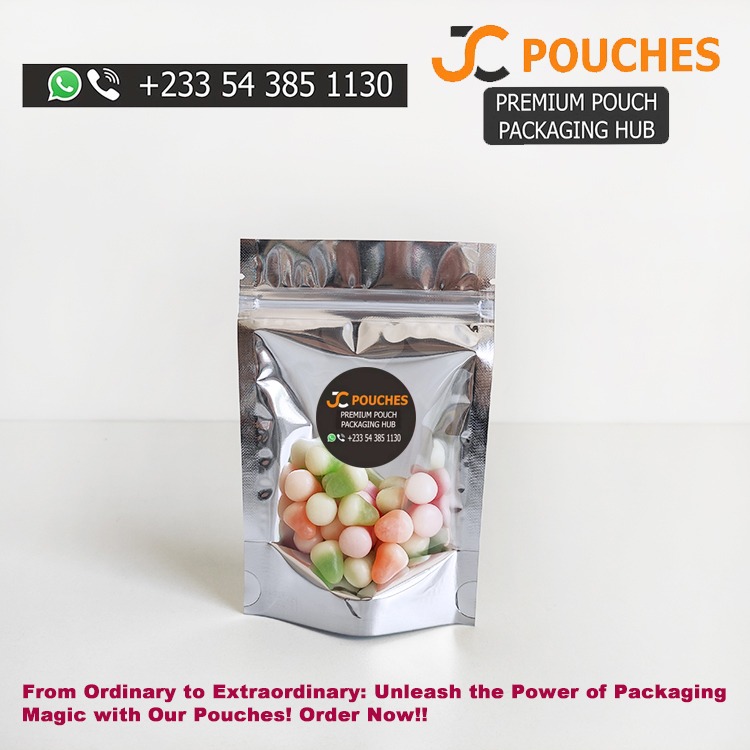 Silver metallised packaging pouch