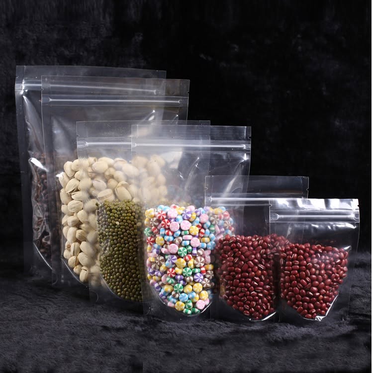 Transparent JC Pouches stand-up pouch